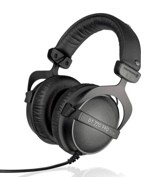 beyerdynamic DT 770 PRO 32 Ohm Over-Ear Headphones in Black. Enclosed Design, Wired for Professional Sound in The Studio and on Mobile Devices Such as Tablets and Smartphones