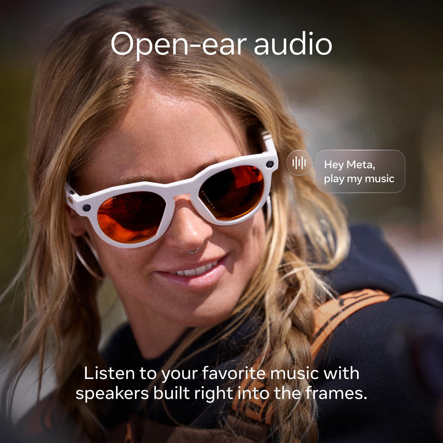 Oakley | Meta HSTN - with Meta AI, Audio, Photo, Video Compatibility - Warm Grey, Prizm™ Ruby